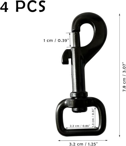 4 قطع دوارة العين بولت المفاجئة السنانير الثقيلة الكلب المقود كليب الكلب المقود يستقر السنانير الزناد كليب المشابك لمقاود الكلب، حقائب الظهر، الأشرطة، يسخر in Kuwait