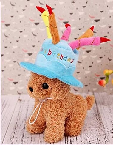 Easyinsmile® Cute Adorable Dog Cat Birthday Cake Hat Pet Cap Pet hat with 5 Color Candles Design Party Custom Accessory (One Size fits Most) (Pink) in Saudi Arabia