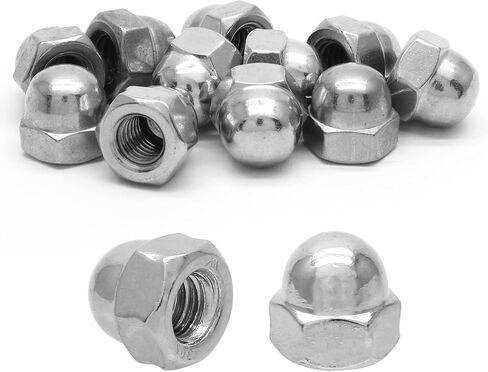 Piutouyar Acorn Cap Nuts Hex Nut 1/4-20, 304 Stainless Steel 18-8 Hex Dome Cap Nut (20Pcs) in Saudi Arabia