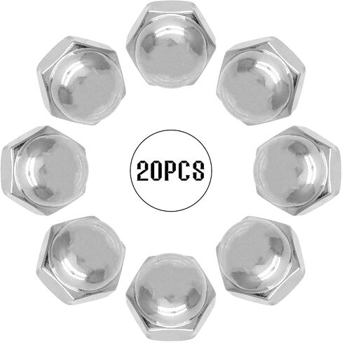 Piutouyar Acorn Cap Nuts Hex Nut 1/4-20, 304 Stainless Steel 18-8 Hex Dome Cap Nut (20Pcs) in Saudi Arabia