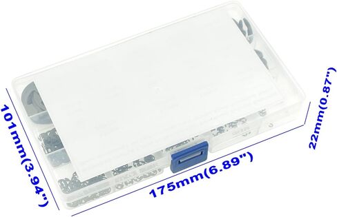 MCMASKE 525PCS 14 Kinds Metric E-Clips Side-Mount External Retaining Rings Assortment Kit,1.2mm to 15mm Nominal Diameter,Black Phosphate Finish in Kuwait