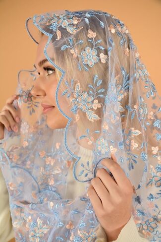 Catholic Mantilla Mass Infinity Veil Church Lace Veil Spanish Chapel Church Veil for Women Head Covering Veil Infinity in Kuwait