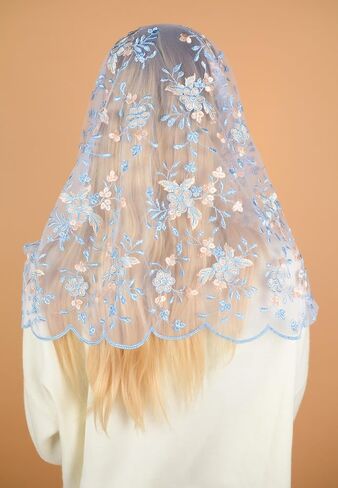 Catholic Mantilla Mass Infinity Veil Church Lace Veil Spanish Chapel Church Veil for Women Head Covering Veil Infinity in Kuwait