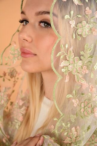 Catholic Mantilla Mass Infinity Veil Church Lace Veil Spanish Chapel Church Veil for Women Head Covering Veil Infinity in Saudi Arabia