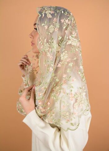 Catholic Mantilla Mass Infinity Veil Church Lace Veil Spanish Chapel Church Veil for Women Head Covering Veil Infinity in Saudi Arabia