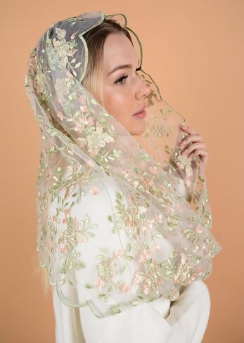 Catholic Mantilla Mass Infinity Veil Church Lace Veil Spanish Chapel Church Veil for Women Head Covering Veil Infinity in Saudi Arabia