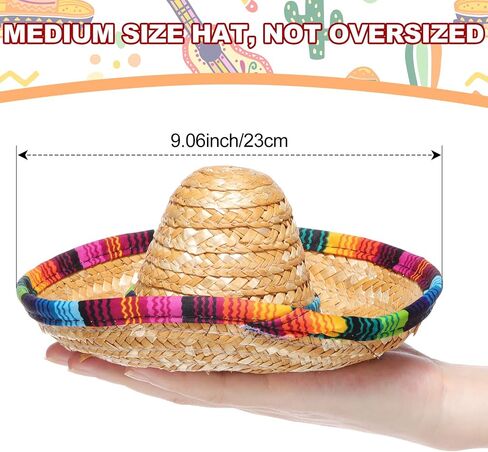 2 Pcs Adults Mexican Serape Poncho Costume Straw Sombrero Headbands Set, Fiesta Ponchos Sombrero Hats Mexican Hat Headband for Cinco De Mayo Party Decorations Birthday Costume Accessories Women Men in Saudi Arabia