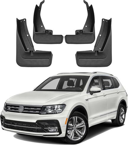Szszobe ل VW Tiguan R-Line 2018 2019 2020 2021 2022 2023 2024 اكسسوارات 4 قطعة الطين رفرف سبلاش الحرس درابزين واقي من الطين رفرف الطين in Kuwait