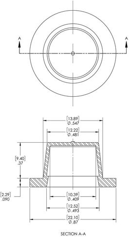 Caplugs WW-5 WW Series – Plastic Tapered Cap & Plug with Wide Thick Flange, 1000 Pack, Yellow LD-PE, Cap OD 0.409" x Plug ID 0.547" Threaded and Non-Threaded Protection, Masking (99191372) in Saudi Arabia
