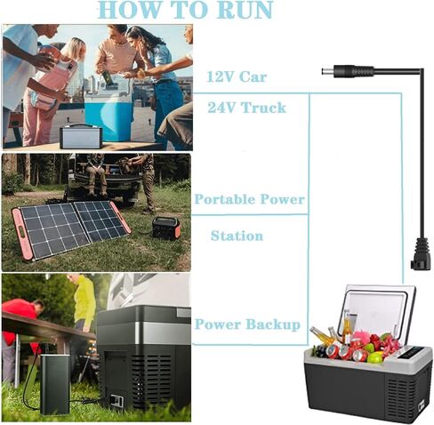 PolyEnergy Laptop Power Bank Portable Power Station DC5521 ConnectorTo DC Power Cord Cable for 12volt Car Refrigerator Portable Refrigerator in Saudi Arabia