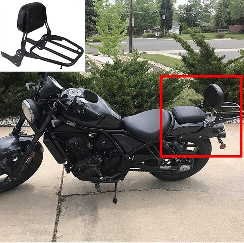 مسند ظهر للراكب الخلفي للدراجة النارية من Worldmotop لسيارة Honda Rebel CMX1100 CMX 1100 2021 2022 مسند ظهر قابل للفصل (لـ CMX1100-A) in Kuwait