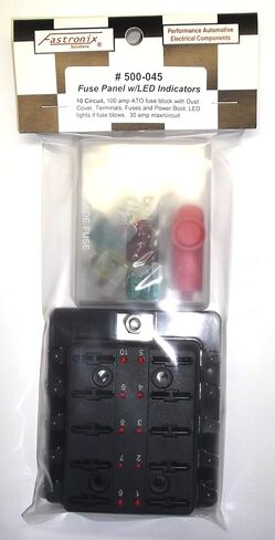Fastronix 6 Circuit 100A LED Fuse Block and Cover Kit مع أطراف طرفية وصمامات ATO/ATC متميزة in Kuwait
