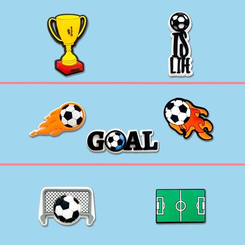 20 25Pcs Sports Ball Shoe Decoration Charms for Croc Clog, Baseball Softball Basketball Hockey Cheer Gymnastics Fitness Charms for Adult Party Favor in Saudi Arabia