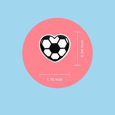 20 25Pcs Sports Ball Shoe Decoration Charms for Croc Clog, Baseball Softball Basketball Hockey Cheer Gymnastics Fitness Charms for Adult Party Favor in Saudi Arabia
