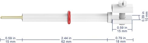 حامل قطب كهربائي بلاتيني PTFE من Labasics، مشبك كهربائي لخلية التحليل الكهربائي، مشبك حامل موصل عينة صلبة مع ورقة بلاتينية عالية النقاء 10 × 10 مم وجسم PTFE in Kuwait
