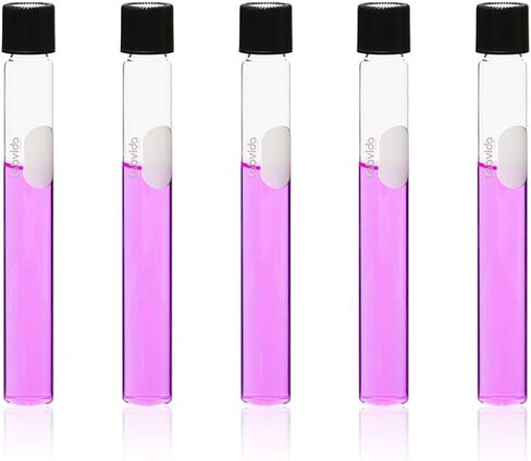 Labvida 50-Pack 16ml(0.54oz) Glass Test Tubes - 20x100mm, Round Bottom, with Cork Stoppers & Brush. Ideal for Lab Experiments, Plant Propagation, Storage (Candies, Spices), Bath Salts, Home Decor in Kuwait