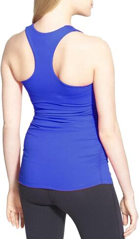 CLOYA Long Maternity Fitted Tank Top with Side Ruching Scoop Neck Womens Basic Solid Pregnancy Clothes in Kuwait