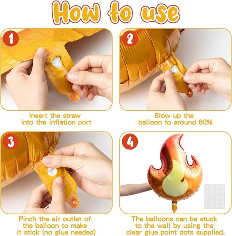 BOpusail 16 قطعة من مسامير البرق الكرتونية، بالونات من رقائق معدنية، نجمة اللهب، ورقة خضراء، شكل دائري، بالون قابل للنفخ من الألومنيوم، بالونات هيليوم مايلر، مستلزمات تزيين الحفلات للأطفال، أعياد ميلاد الطفل، وعطلات الاستحمام in Kuwait