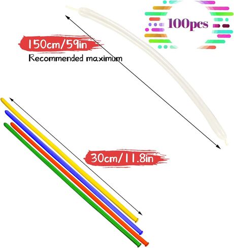 200Pcs 260 Balloons Clear Shine Long Balloons for Balloon Animals, Thickening Clear Long Skinny Latex Twisting Balloon for Balloon Garland Halloween Party Suppies Birthday Wedding-Clear in Saudi Arabia