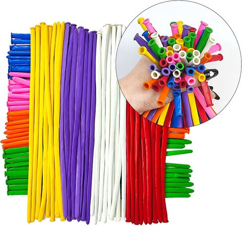 200Pcs 260 Balloons Clear Shine Long Balloons for Balloon Animals, Thickening Clear Long Skinny Latex Twisting Balloon for Balloon Garland Halloween Party Suppies Birthday Wedding-Clear in Saudi Arabia
