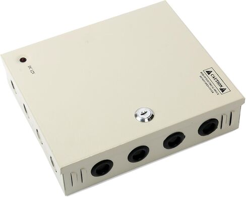YaeTek 9 Channel CCTV Distributed Power Supply Box for Security Surveillance Camera Key Lock DC 12V 10A(12V 10A 120W 9OutPut) in Saudi Arabia