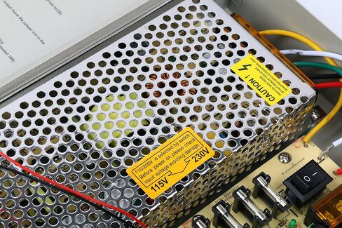 YaeTek 9 Channel CCTV Distributed Power Supply Box for Security Surveillance Camera Key Lock DC 12V 10A(12V 10A 120W 9OutPut) in Saudi Arabia