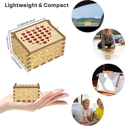 FNYDOX You are My Sunshine Music Box, Mom Mothers Day Birthday Gifts from Daughter Son Child Kids, Hand Crank I Love You Heart Engraved Musical Box in Saudi Arabia