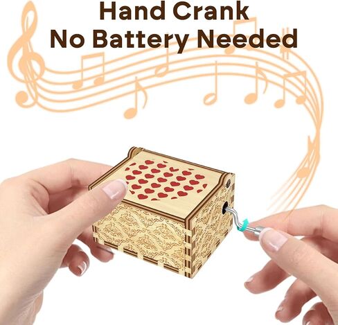 FNYDOX You are My Sunshine Music Box, Mom Mothers Day Birthday Gifts from Daughter Son Child Kids, Hand Crank I Love You Heart Engraved Musical Box in Saudi Arabia