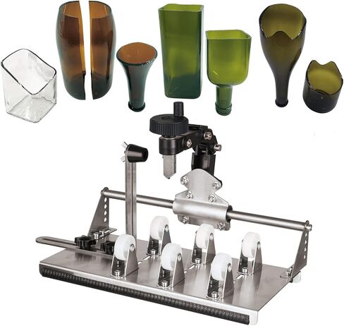 MiiMOO Glass Bottle Cutter, Upgraded Curve Glass Cutting Tool for Round, Square Bottles and Bottlenecks, DIY Craft Kit with Complete Accessories for Cutting Beer, Whiskey, Wine, Champagne in Saudi Arabia