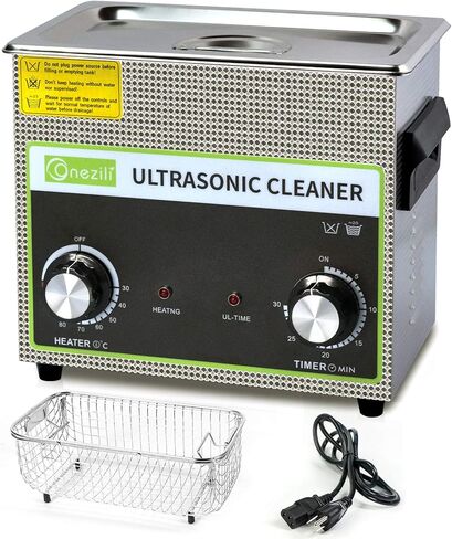 منظف ​​تجاري بالموجات فوق الصوتية 3 لتر، منظف المكربن ​​الصوتي ONEZILI 120 وات مع سخان لتنظيف المجوهرات، والنظارات، ولوحة الدوائر، والأجزاء، ومعدات الوشم، وحاقن الوقود، والنحاس، إلخ in Kuwait