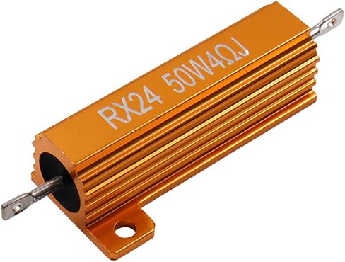 Antrader 50W 4 أوم المقاوم الألومنيوم حالة المقاوم الأسلاك الألومنيوم قذيفة المقاوم حزمة من 4، الذهب in Kuwait