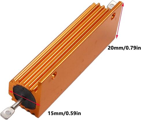 Antrader 50W 4 أوم المقاوم الألومنيوم حالة المقاوم الأسلاك الألومنيوم قذيفة المقاوم حزمة من 4، الذهب in Kuwait