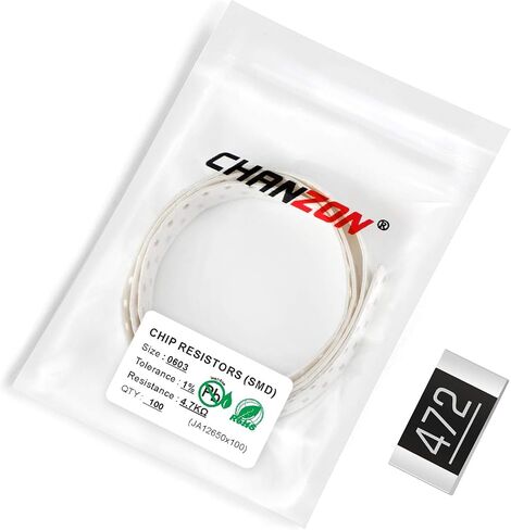 Chanzon 100pcs 0603 SMD Resistor 4.7K Ω ohm 4k7 1/10W 0.1W ±1% Tolerance Thick Film 4.7KR SMT Chip Resistors Rohs Certificated in Saudi Arabia