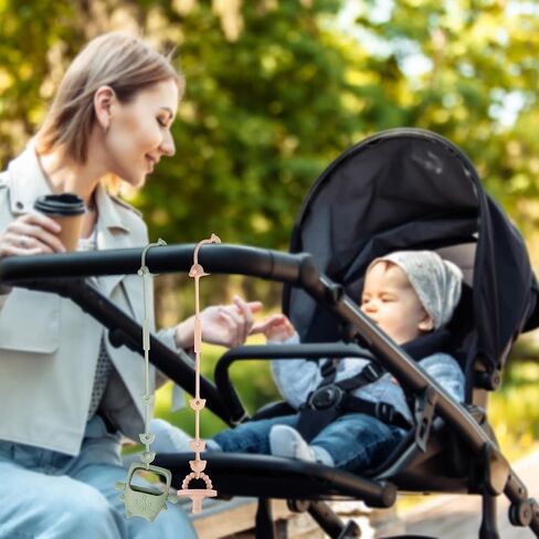 MumEZ Toy Straps for Baby - 5 Pack Stroller Straps, Stroller Accessories Applies to Strollers, High Chair, Cribs, Hanging Baskets, Car Seat, Shopping Trolley, Silicone Pacifier Clips in Saudi Arabia