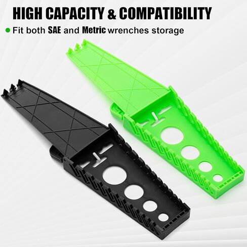 Gisafai 4 Pcs Wrench Organizer for Tool Box 48-Slot Wrench Holder Socket Holder Set with Lock Cover Fit Metric Wrench Tray for Carrying or Hanging in Saudi Arabia