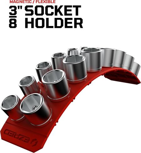 EZRED FSR38-G 3/8" Flexible Magnetic Socket Holder Rail, Green in Saudi Arabia