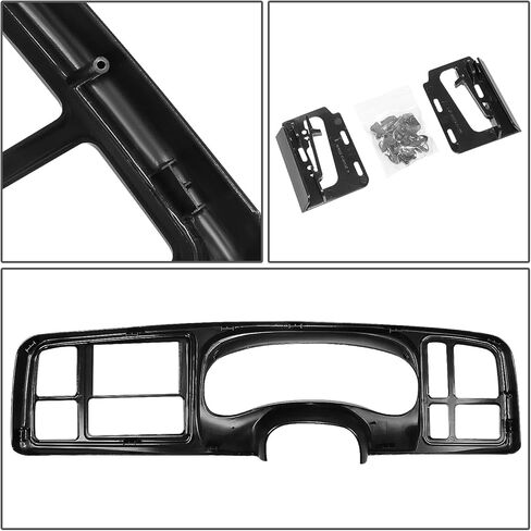 DNA Motoring ZTL-Y-0229 مجموعة غطاء إطار أسود مزدوج Din Dash متوافق مع 99-02 Escalade/Silverado/Suburban/Tahoe/Sierra/Yukon in Saudi Arabia