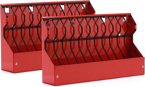 EMENTOL 11 Slots Plier Organizer Rack, Mounts on a Pegboard, Special Tilt Feature, Red/Black, for Toolbox Drawer or Workbench in Saudi Arabia