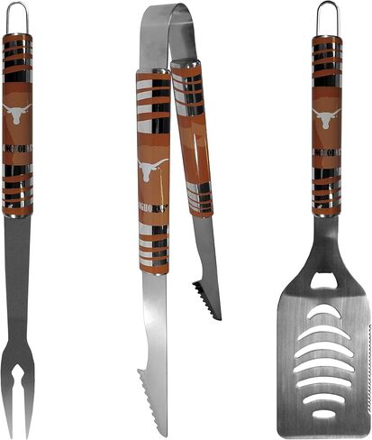 NCAA Siskiyou Sports Fan Shop Texas Longhorns 3 قطع مجموعة الشواء الخلفية ومجموعة شاكر الملح والفلفل مقاس واحد لون الفريق in Saudi Arabia
