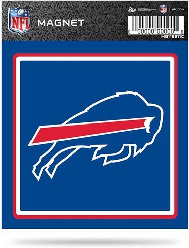 ريكو إندستريز NFL لكرة القدم بافلو بيلز شعار الفريق 4 × 4 مغناطيس للسيارة والثلاجة والخزانة وخزانة المكتب in Kuwait