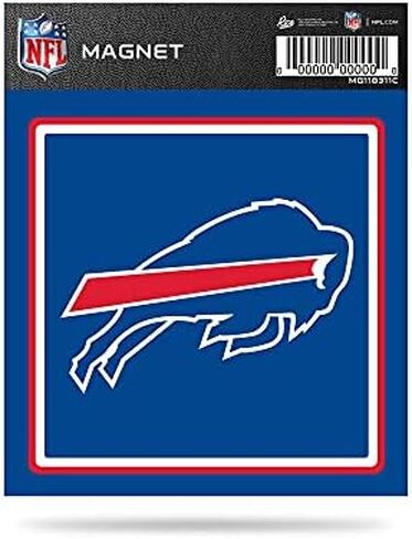 ريكو إندستريز NFL لكرة القدم بافلو بيلز شعار الفريق 4 × 4 مغناطيس للسيارة والثلاجة والخزانة وخزانة المكتب in Kuwait