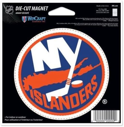 مغناطيس ورقي مقطوع بالقالب من WinCraft NHL New York Islanders مقاس 4.5 × 6 in Kuwait