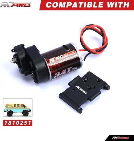 RCAWD CR18P 370 موتور 34T علبة التروس المعدنية كومبو نقل لهواية زائد 1/18 CR18P روك فان وتريل هنتر ترقية أجزاء in Saudi Arabia