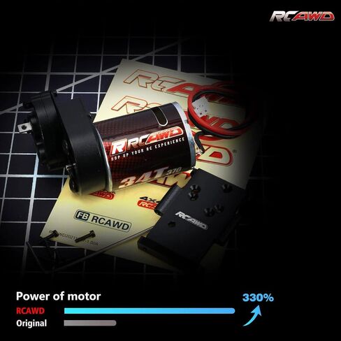 RCAWD CR18P 370 موتور 34T علبة التروس المعدنية كومبو نقل لهواية زائد 1/18 CR18P روك فان وتريل هنتر ترقية أجزاء in Saudi Arabia