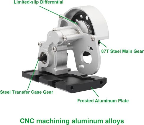 AMK 1/10 Transmission Aluminum SCX10 II Gearbox with Skid Plate for 1/10 RC Crawler Axial AX10 SMT10 Vanquish VS4-10 SCX10 II Upgrades Accessories (Purple) in Saudi Arabia