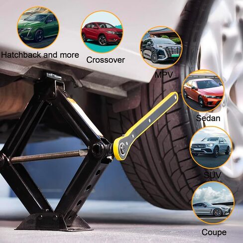 طقم جاك السيارة - جاك مقص لشاحنة السيارة ذات الدفع الرباعي، جاك مقص 1.5 طن (3300 رطل) سعة مع مقبض سقاطة ومفتاح عجلة in Kuwait
