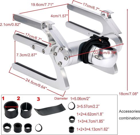 Amarine Made Heavy Duty Single Kneeboard and Single Wakeboard Combo Tower Rack for Clamped Tube Size: 2",2-1/4", 2-1/2" in Saudi Arabia