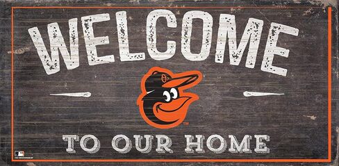 Orioles 12" x 6" Distressed Welcome To Our Home Wood Sign in Saudi Arabia
