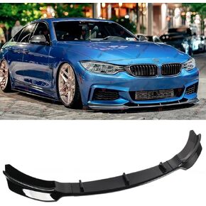 الشفة الأمامية متوافقة مع 2014-2020 BMW 4-Series F32 F33 F36 (تناسب طراز Sport/M-Sport فقط)، طقم الجسم لحماية ممتص الصدمات الهوائي السفلي للذقن (أسود لامع) in Kuwait