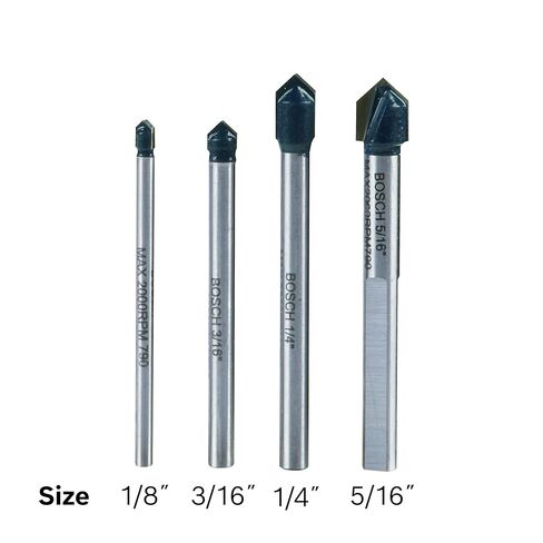 BOSCH GT600 1/2inch Carbide Tipped Glass, Ceramic and Tile Drill Bit, Silver in Saudi Arabia